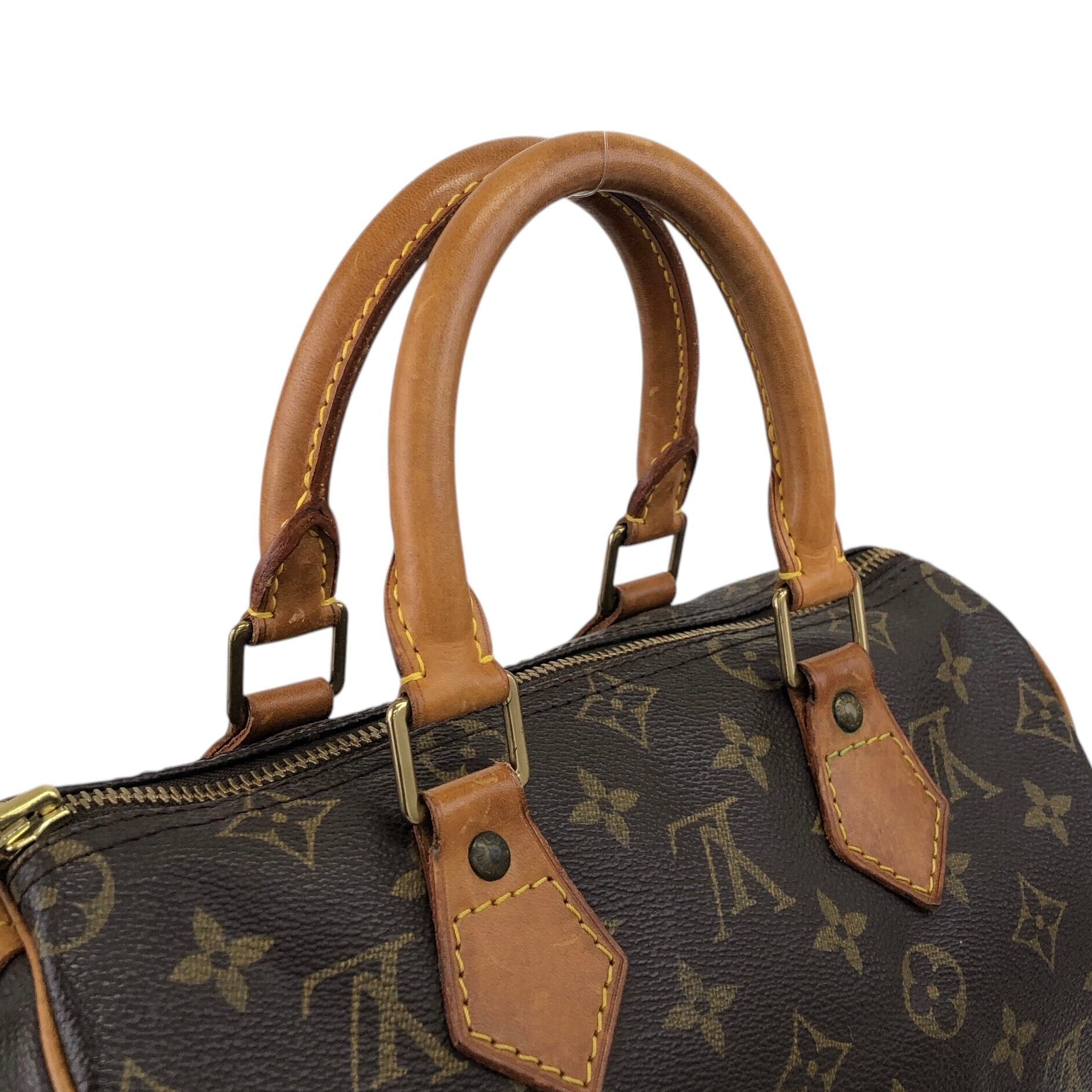 LOUIS VUITTON ルイヴィトン モノグラム ハンドバッグ ブラウン PVC