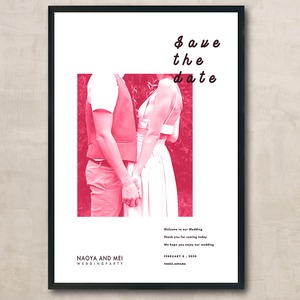 ウェルカムボード　pink／【 A3 】