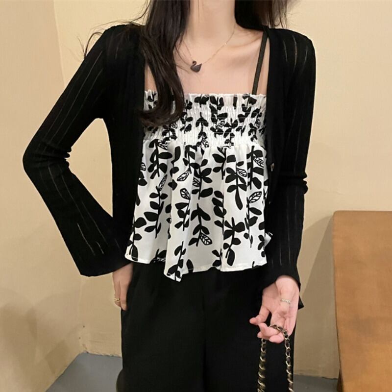 サマー薄手ノースリーブショートトップス 夏物 1号婦人64316762712