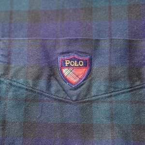 90s Ralph Lauren black watch "The Big Shirt" [XL] 古着