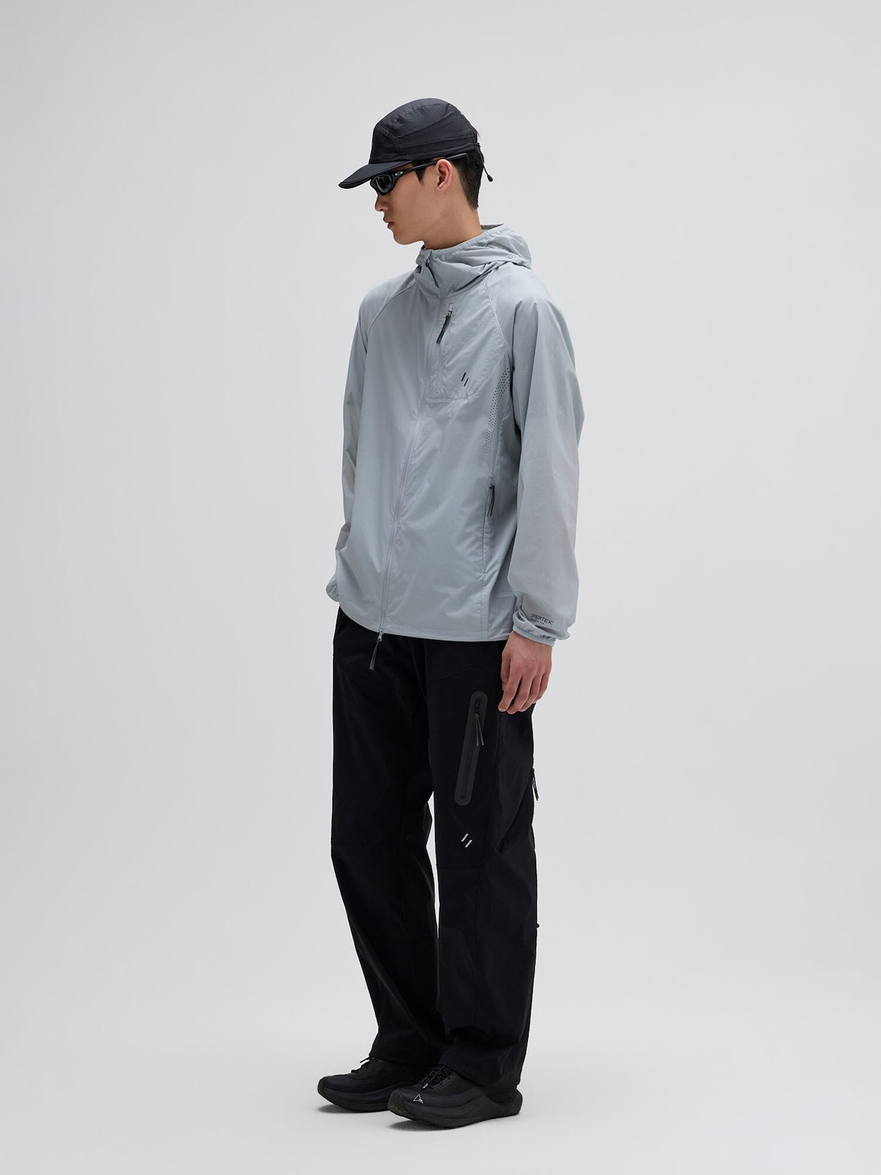 AIRBACK PERTEX LIGHT WINDBREAKER JACKET_LIGHT GRAY