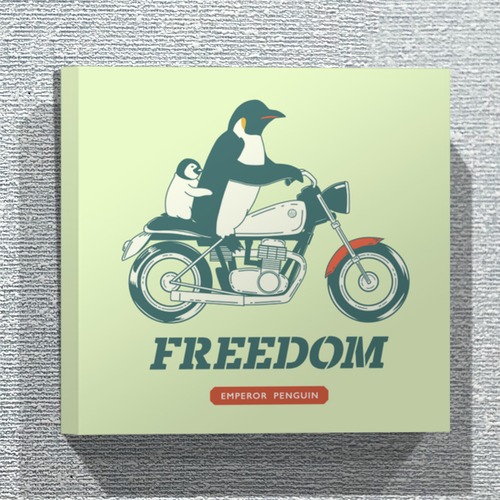 FREEDOM　ペンギン　ファブリックパネル