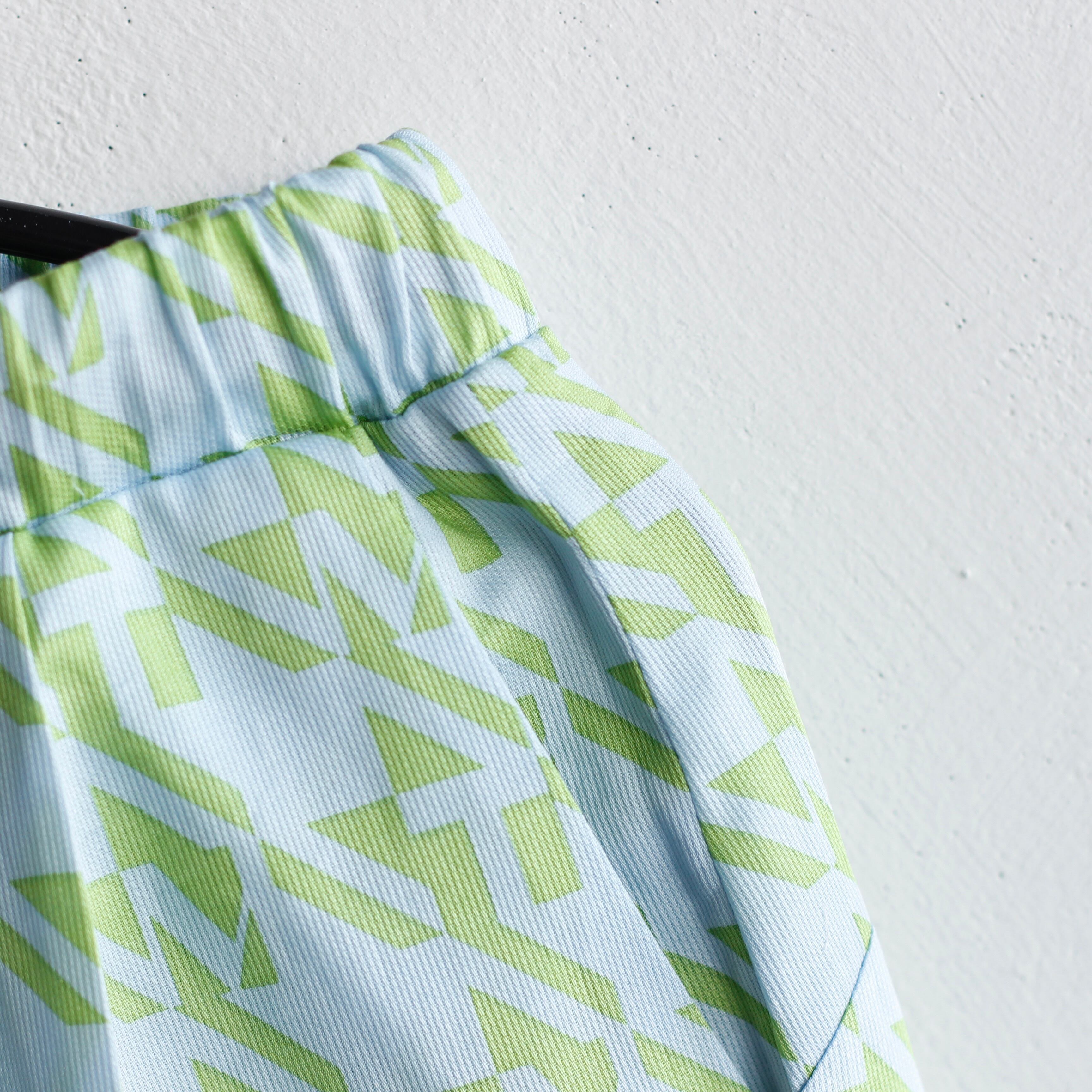 MOUNTEN. 2022SS》MT check shorts / grass green / size0(145-155cm