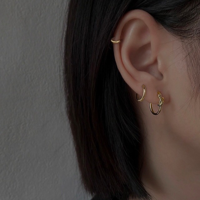 S925 knot mini  pierce