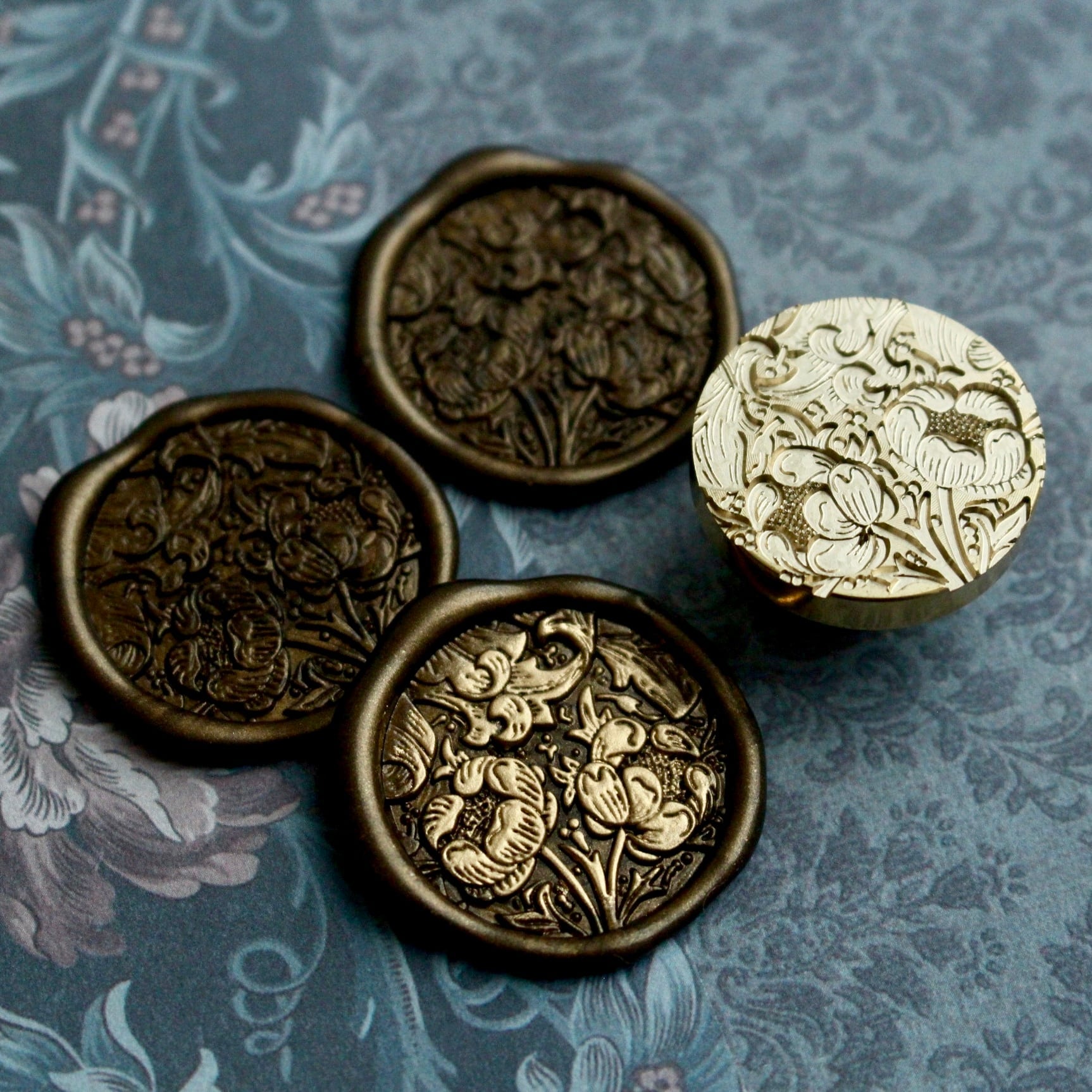 Wax seal stamp │Merci（Eucalyptus）【25mm】 | シーリングスタンプ