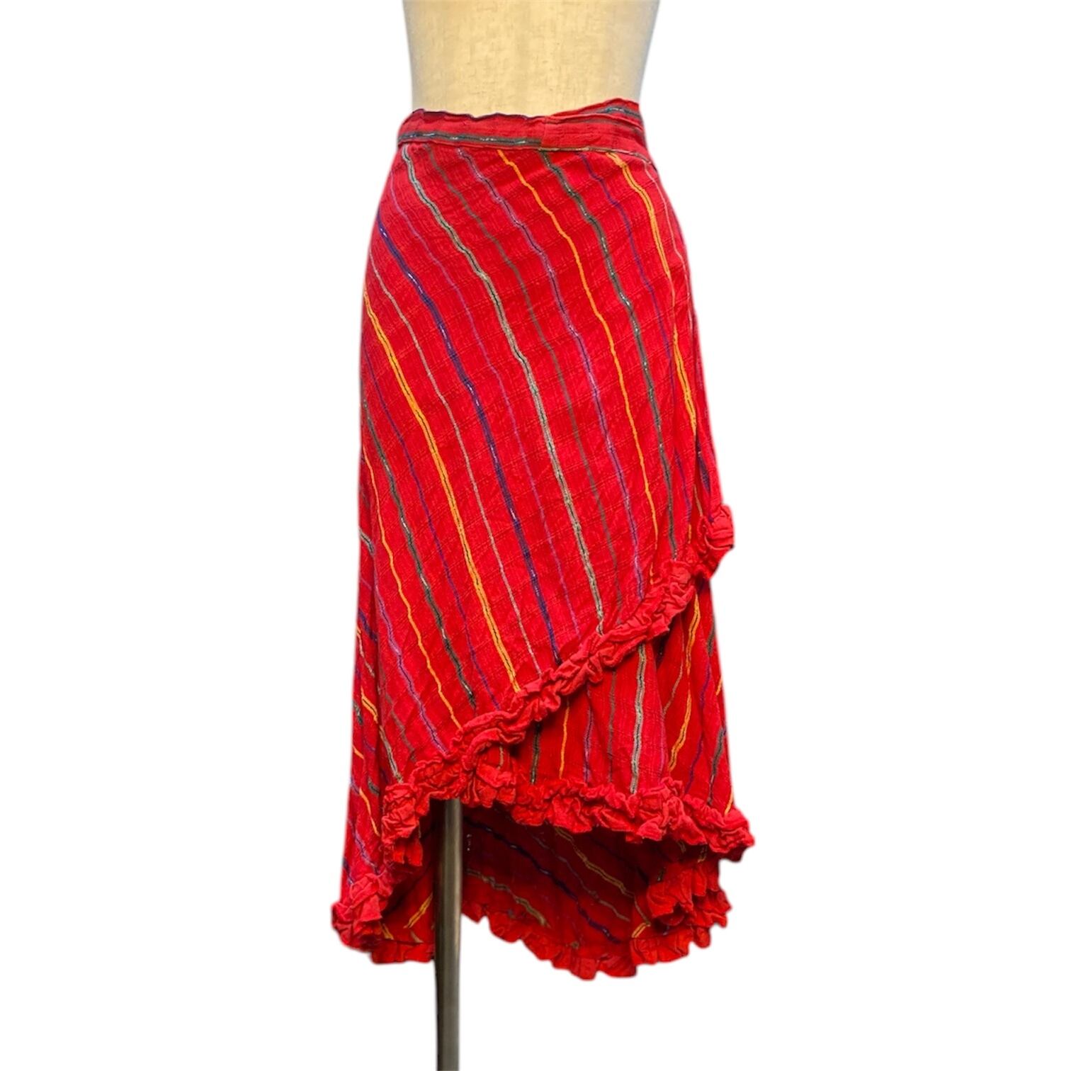 used frill wrap skirt