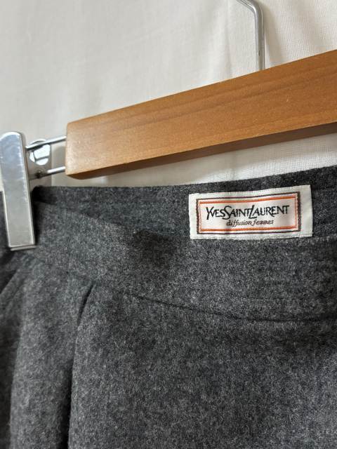 1980~90's Solid Color Design Wool Skirt "YVES SAINT LAURENT"