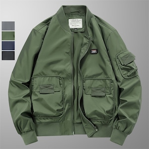 ミリタリージャケット MA-1 フライトジャケット メンズ 4色 M-5XL 薄手 春秋 ライトアウター カジュアル 26LT850