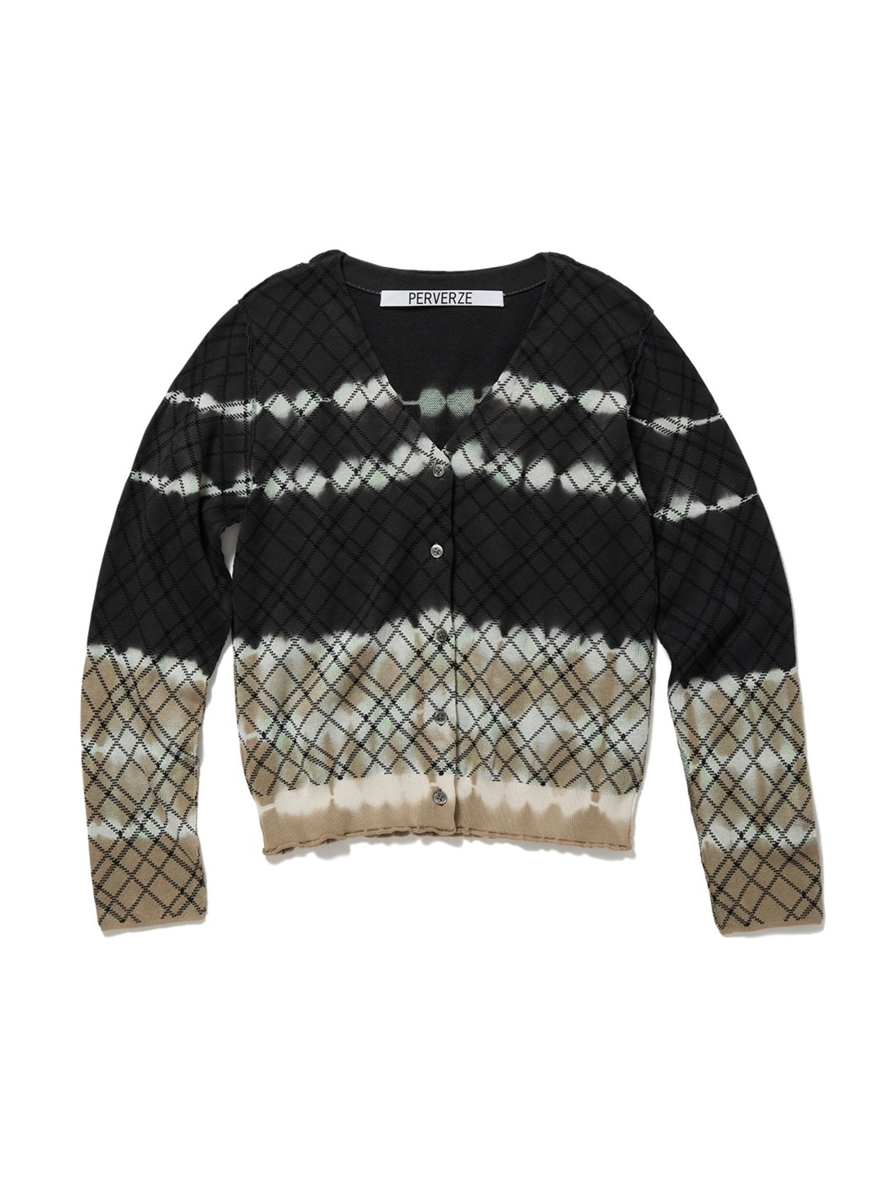 PERVERZE パーバーズ / Dip-dye Check Knit Cardigan / ¥29,700 - 10