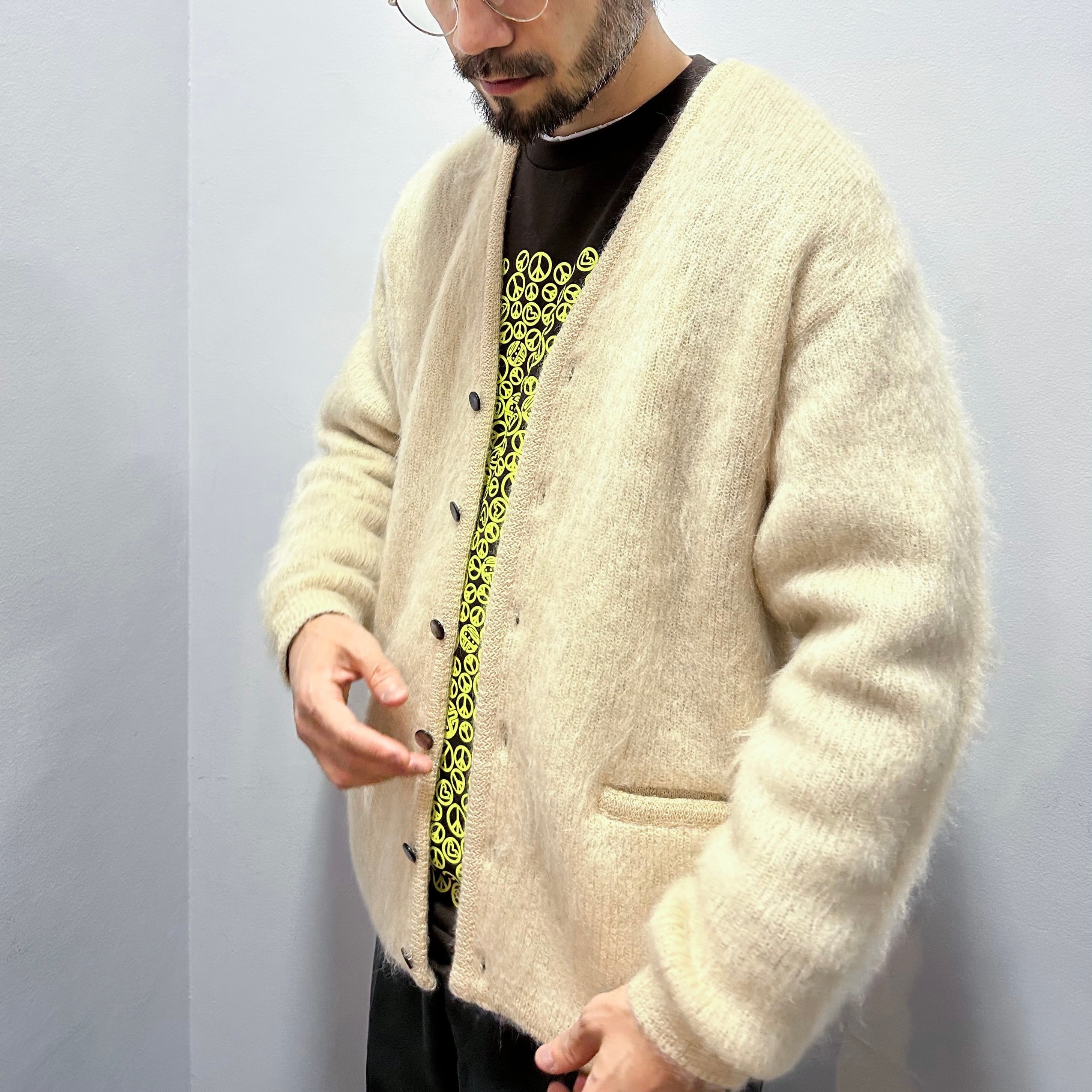 A.R.P.®︎ Shaggy Man™︎ Mohair Cardigan W/Pocket - Dark Natural