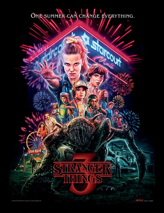 ストレンジャーシングス　高級フレーム付きミニポスター　Stranger Things (Summer of 85) PFP12623 |  Foursometoys フォアサムトイズ　ポスター・輸入雑貨の専門店！ powered by BASE