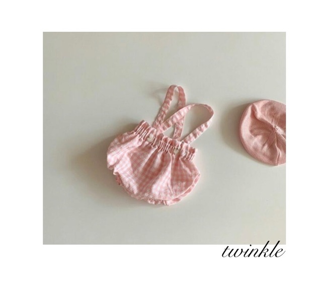 予約　ギンガムチェックロンパース＆ブラウス