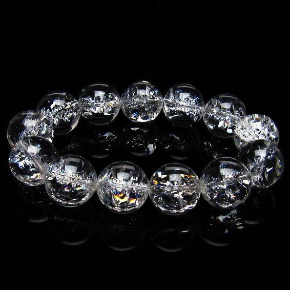 アイリスクォーツ 水晶 ブレスレット 18mm 一点物 おまかせ便 111-20260