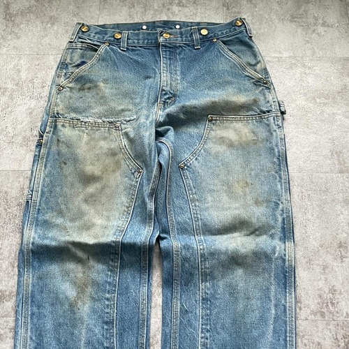 10s メキシコ製 デニム ダブルニー Carhartt W 32 L 31 詳細写真4