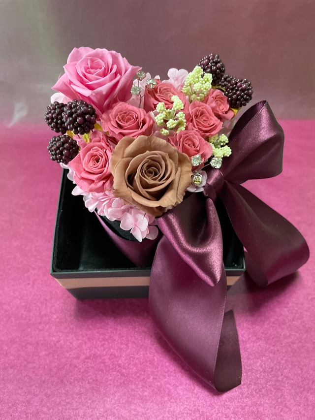 リボンROSE BOX                                                       H15cm   W13cm