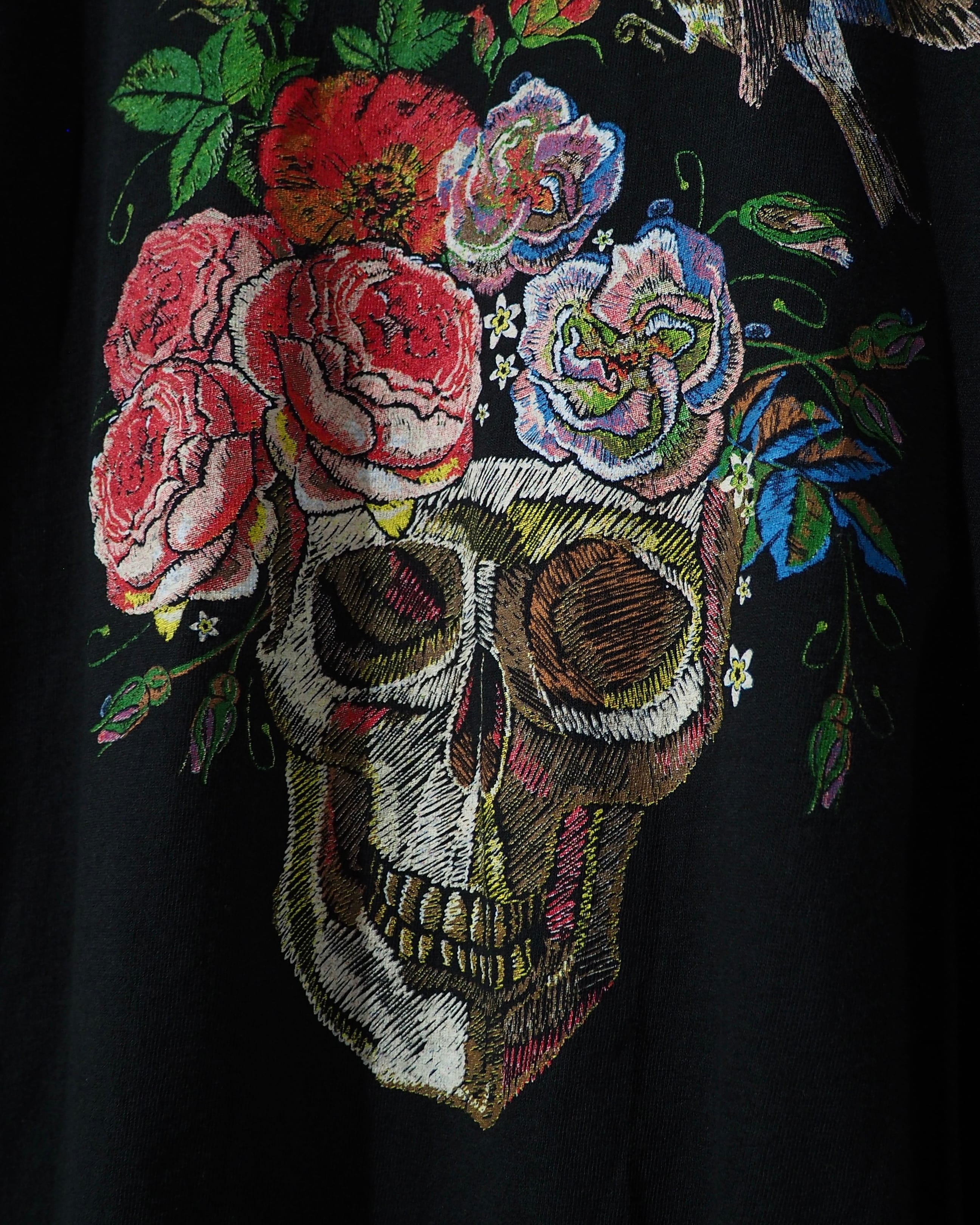 Skull × Flower Printed Graphic printed SS Tee