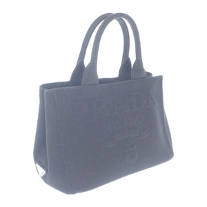 【PRADA】プラダ カナパトート S 1BG439 2WAYバッグ キャンバス ブラック シルバー金具 レディース【バッグ】