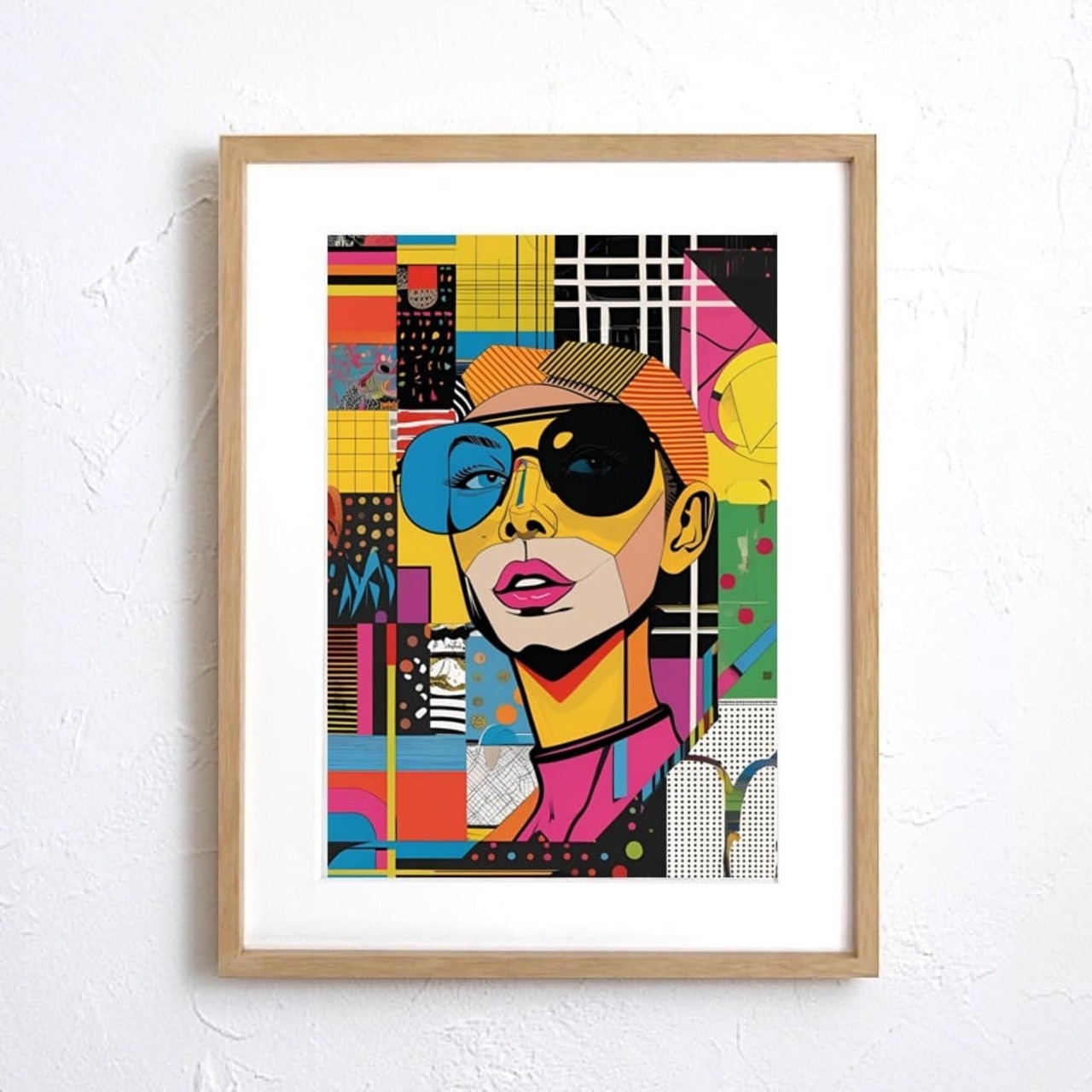 URBAN ICON｜都会的で大胆な女性ポートレートアートポスター｜ストリート×ファッションの個性派デザイン｜A4ポスター
