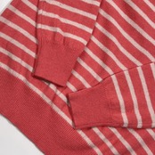 カシミヤ100% 高島屋 TAKASHIMAYA タカシマヤ ボーダー タートルネック ニット セーター M /ピンク×ホワイト系 レディース