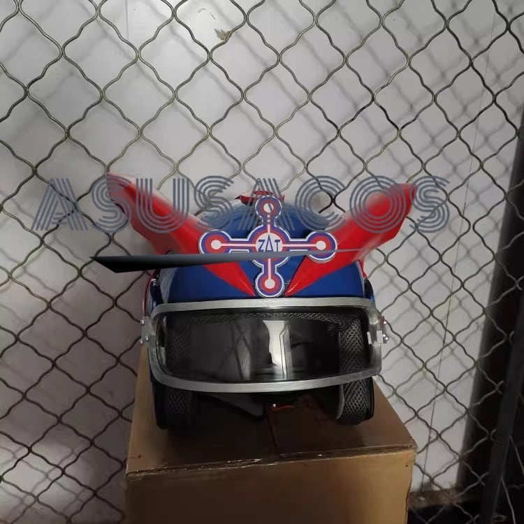 ウルトラマンタロウ 等身大発光ヘルメット 台座セット 特撮グッズ ASUSACOS 実物撮影！ウルトラマンタロウ ZAT 隊ヘルメット 東光太郎