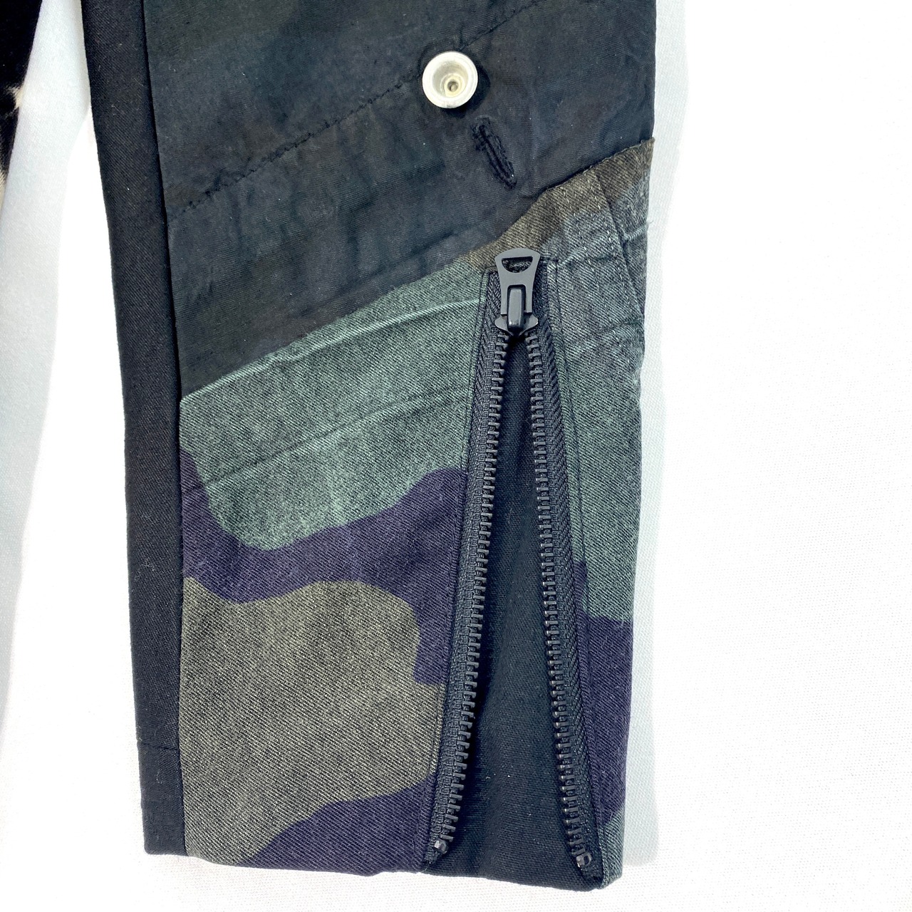 【rd11】再構築 レザー×ミリタリーライダースジャケット  LEATHER ×military MIX RIDERS JACKET