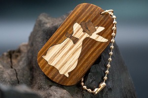 【荒野の秘宝】 リングギジー ドッグタグ 象嵌 三月ウサギ