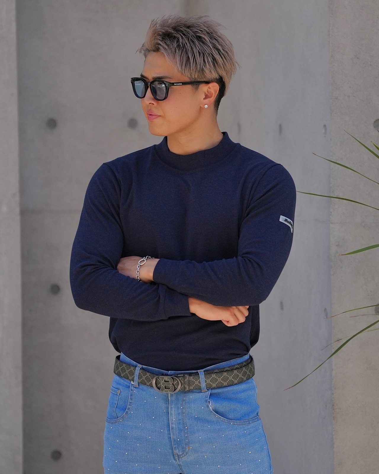 MOCK NECK PULL OVER【BEL-M-028】