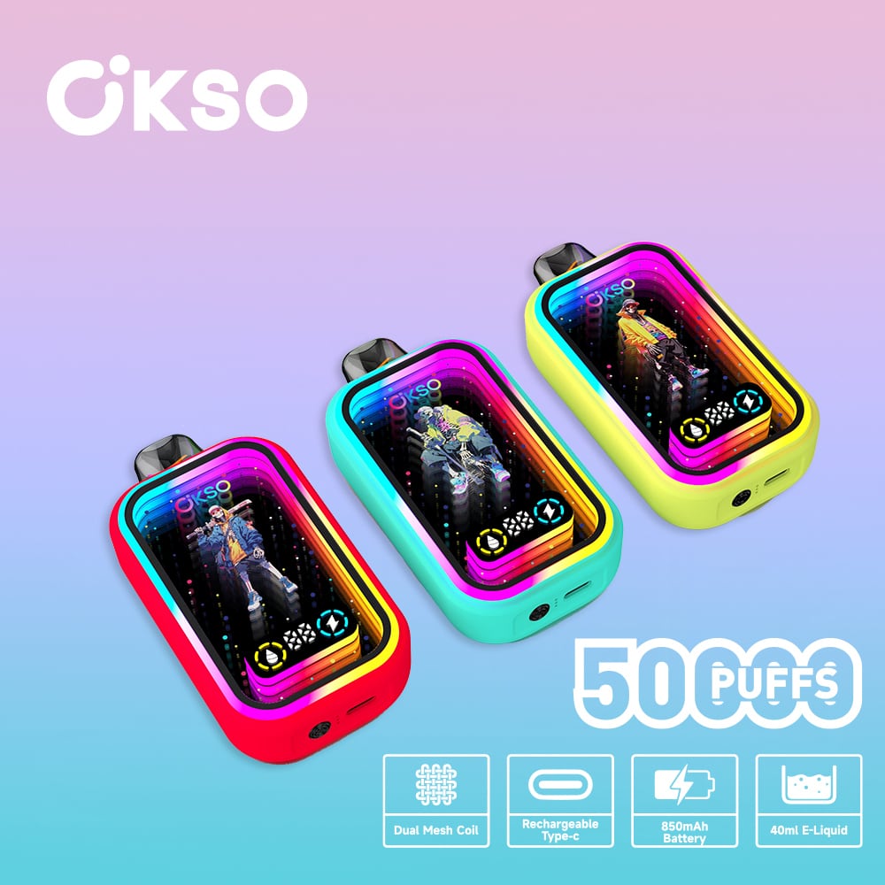 Okso 50000puffs Eパフ ニコパフ 禁煙サポート / STRAWBERRY