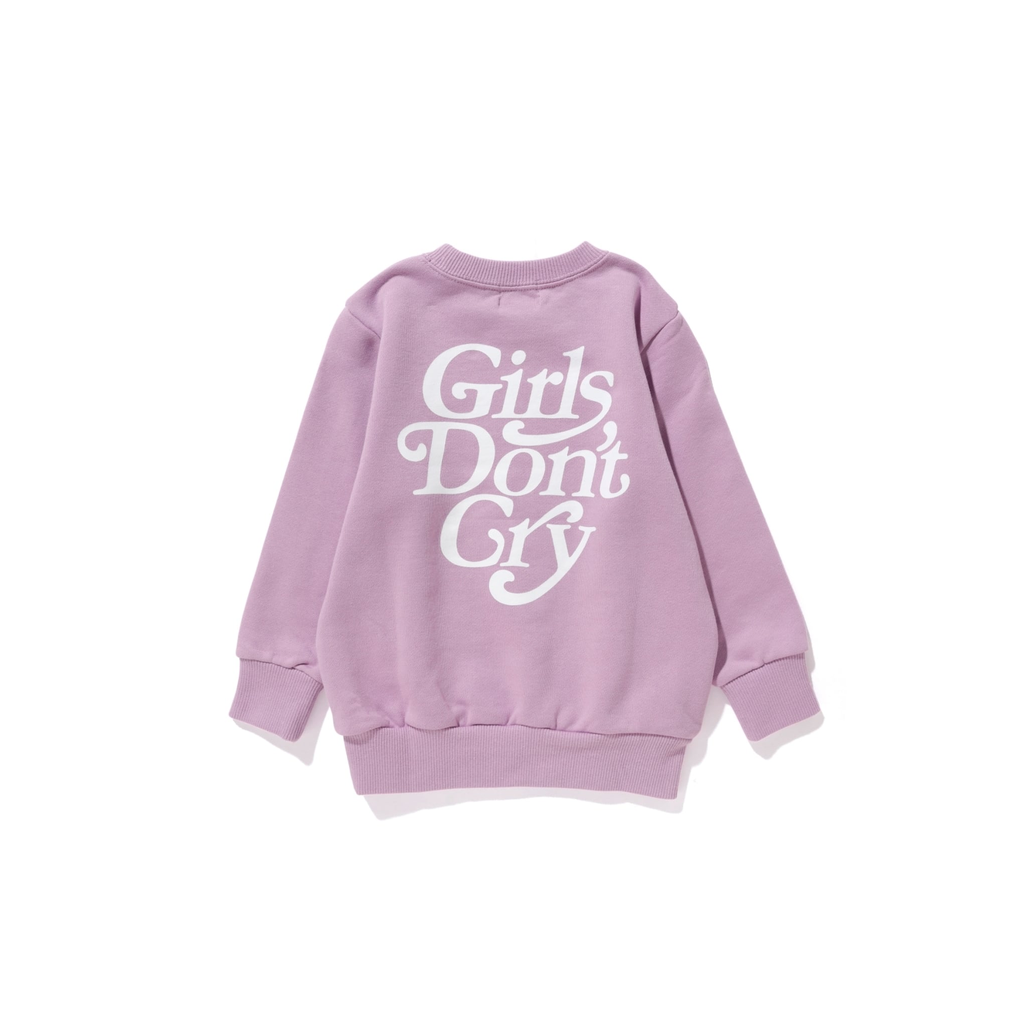 girls don't cry crew neck sweat ピンク