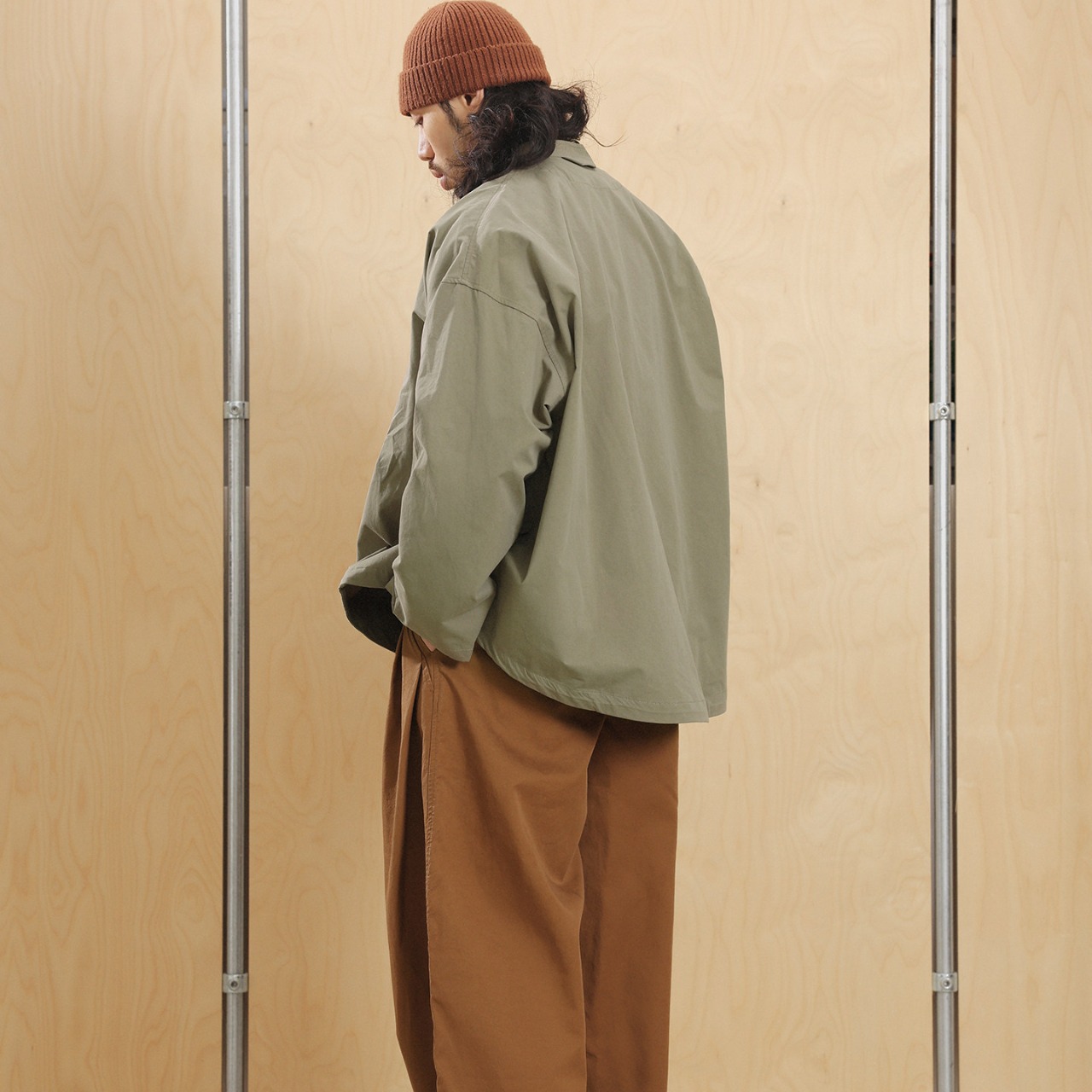 セージグリーン・ノーカラーブルゾン K5628 - 4