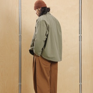 セージグリーン・ノーカラーブルゾン K5628