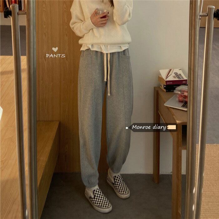 ルーズカジュアルパンツ スプリングウィンターベルベット 春物 冬物 モンロー25194562933