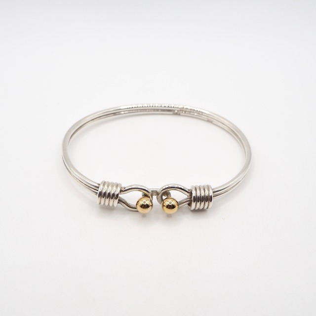 Tiffany&Co. フック&アイ ダブル バングル シルバー925 K18 ティファニー