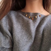 [全2色] シェルネックレス　［beige / brown］