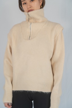 Zip-up vest knit
