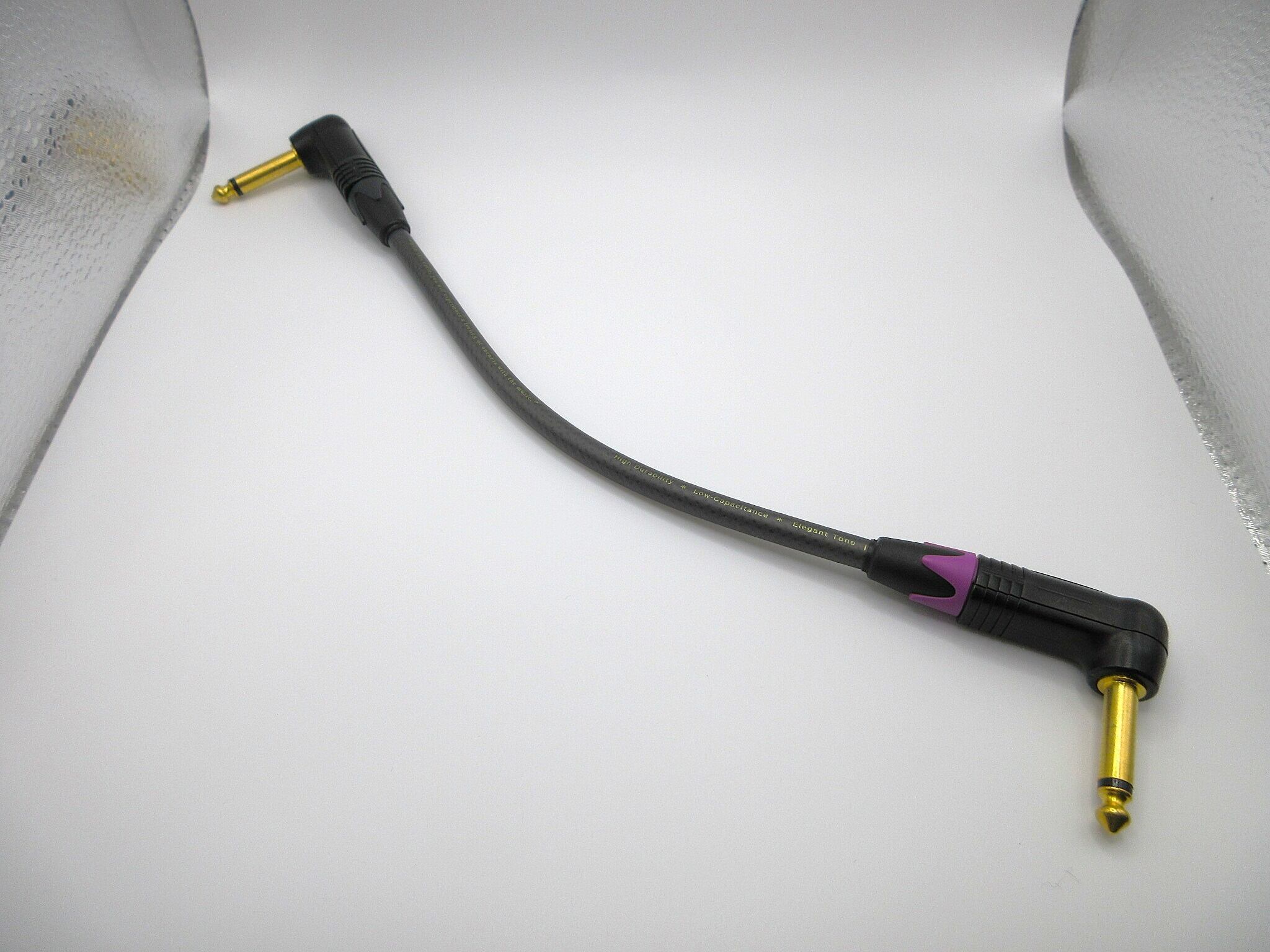 エフェクター用パッチケーブル 0.25m ケーブルにカナレ、プラグに