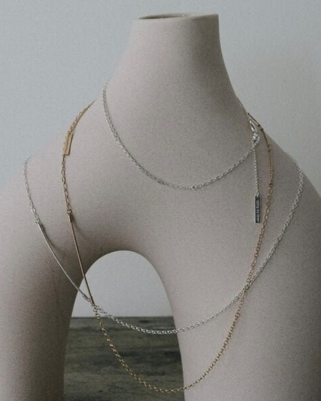 S925 Onyx 2way hook necklace (N241)