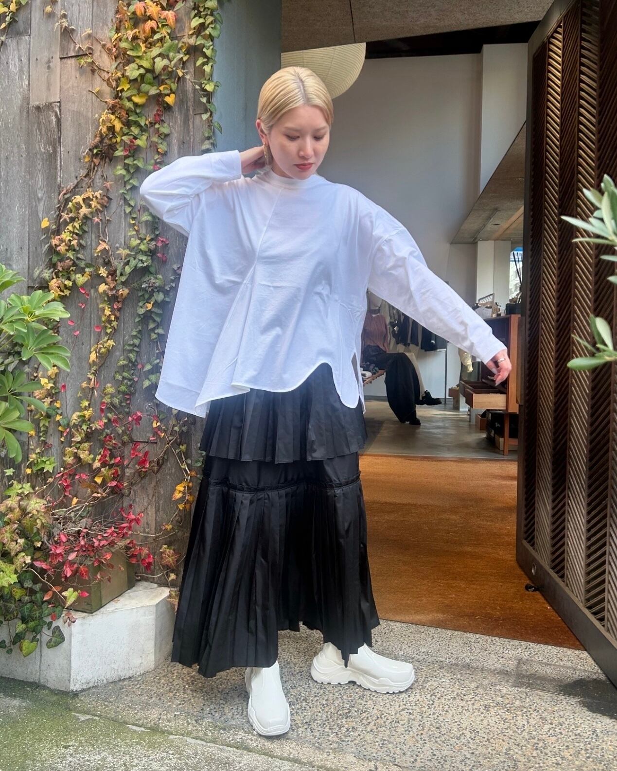 25SS】ENFOLD エンフォルド / PLEATS SKIRT / スカート | TRENT