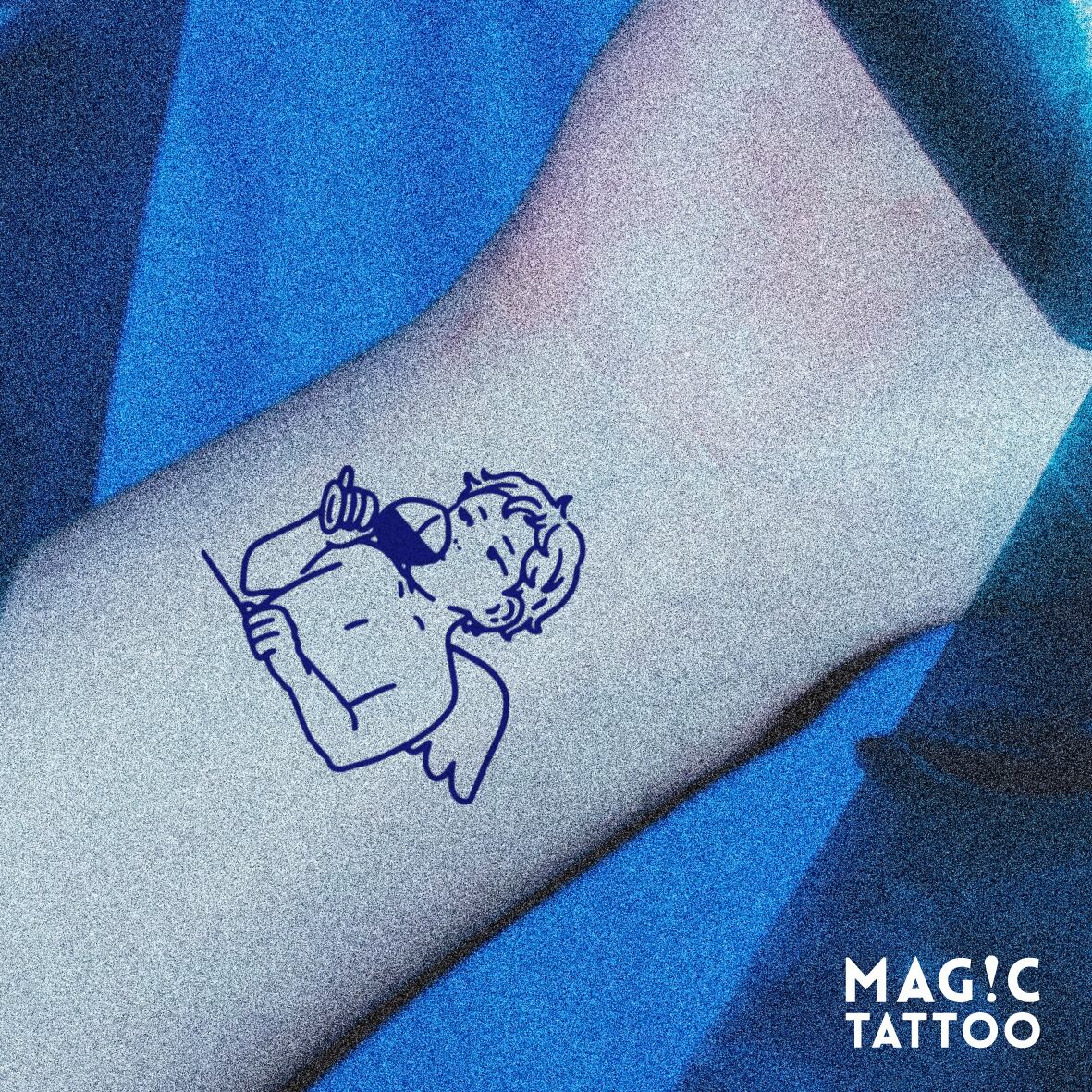 No.177_Drinking angel / 2週間肌を染める MAG!C TATTOO,マジック