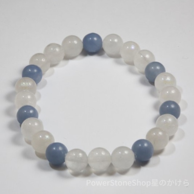 ムーンストーンとエンジェライトブレスレット(275)