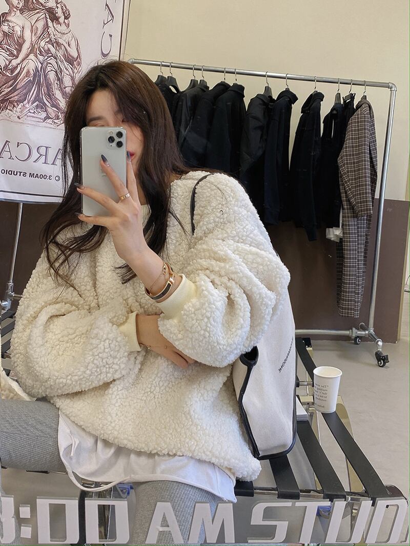 ウールセーター オータムウィンタールーズコート ジャケット ピンク 秋物 冬物 ブラックストロベリース45586480164