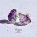 February【12 Gemstone Jewelry Collection】 アメジスト 鉱物原石 K18ピアス 天然石 アクセサリー