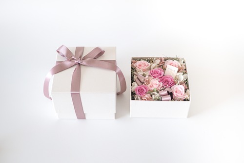 preserved flower box (pink）