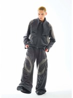 54A0 Asymmetric Deconstructed High Neck Jacket