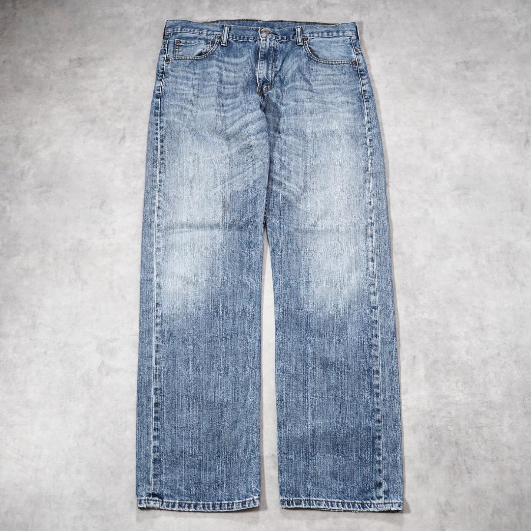 リーバイス569 Levis W34 ワイド バギー 青 古着 ヒゲ 21489