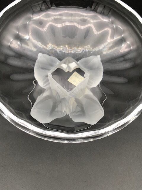 ラリック コンポート用の透明感のあるクリスタルガラスのお皿 ...