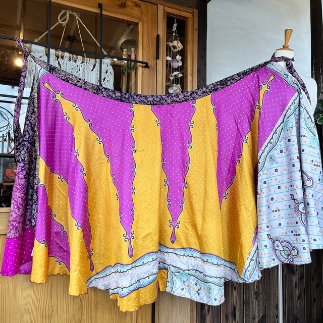 シルク巻きスカート5040