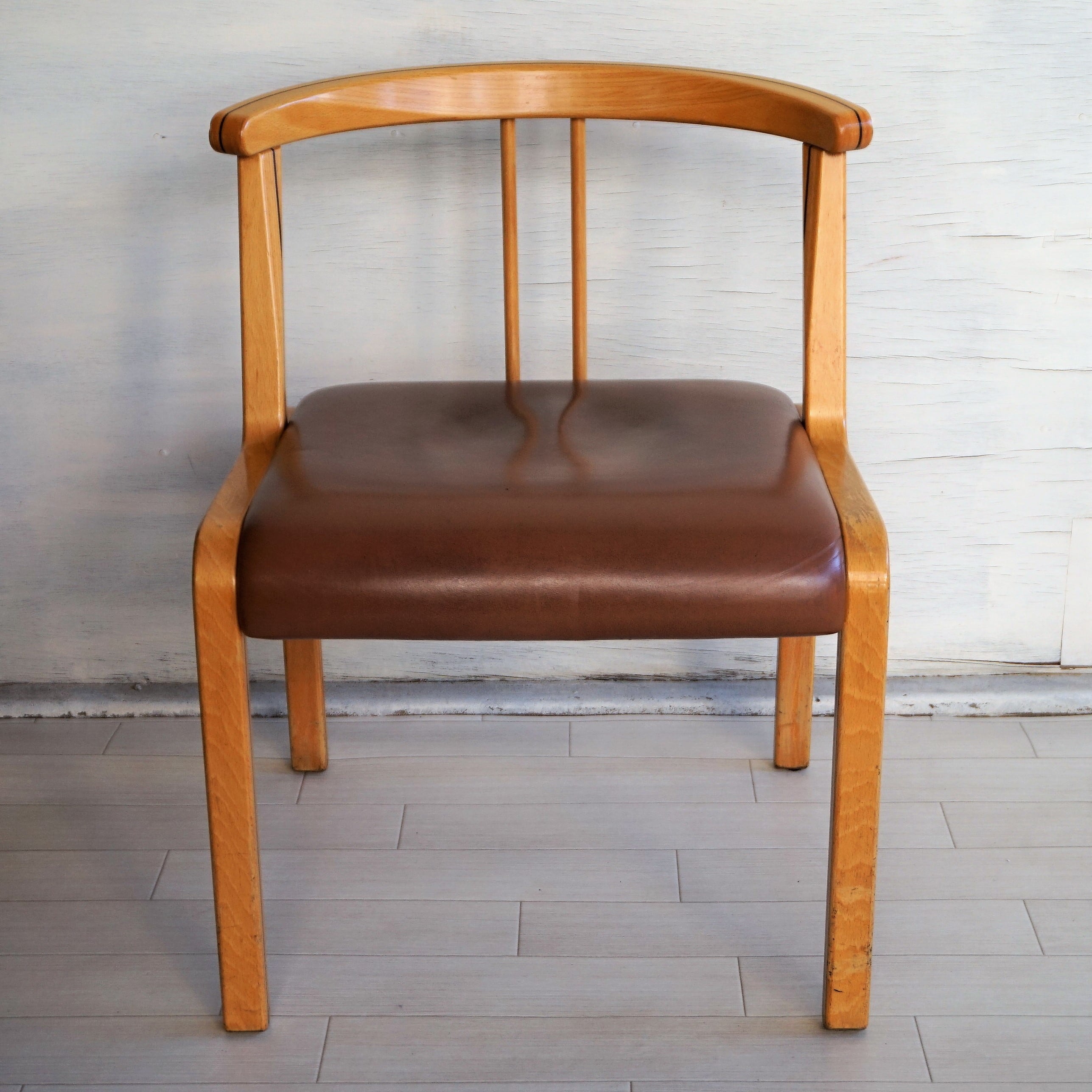 昭和 レトロ 木製 椅子 銀座凮月堂 天童木工 椅子（1）ブラウン | 純喫茶家具の村田商會