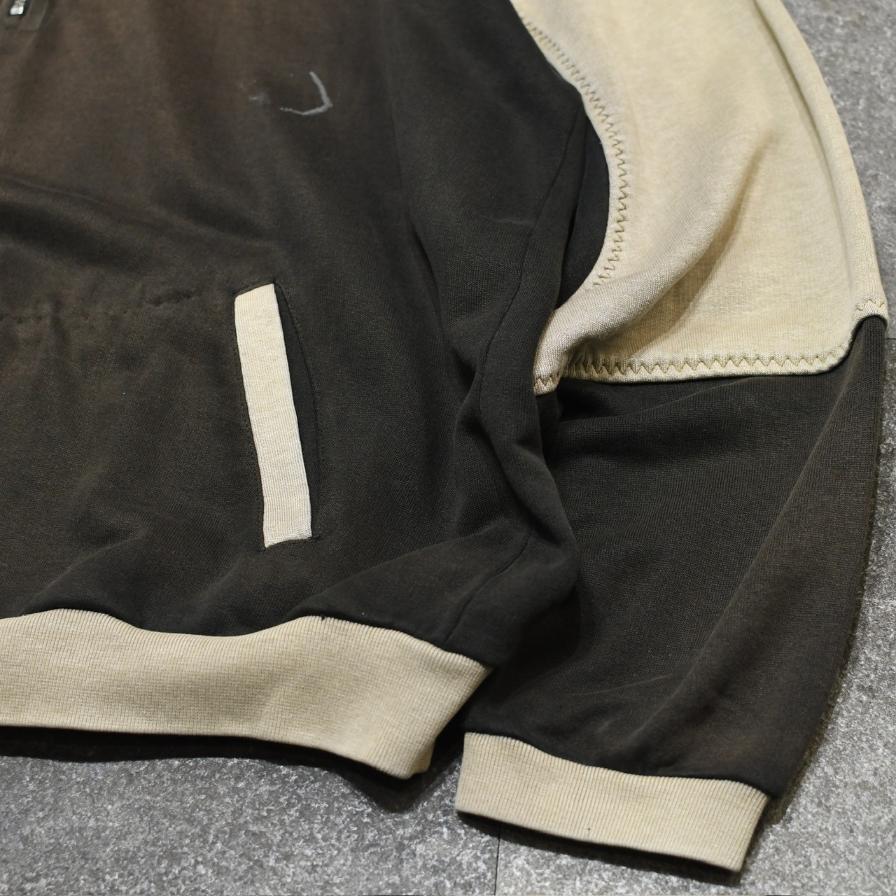 Sergio Tacchini fade switching design half zip sweat