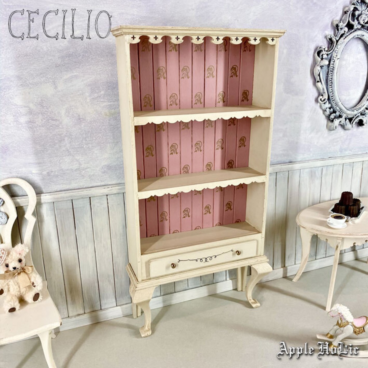 1/6 アンティーク シェルフ　Antique shelf Cecilio・チェチーリオ ミルク　  書棚